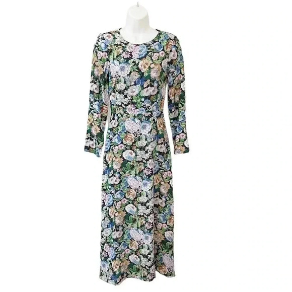 NWT & Other Stories Open Back Floral Midi Dress size 4 - Picture 2 of 8